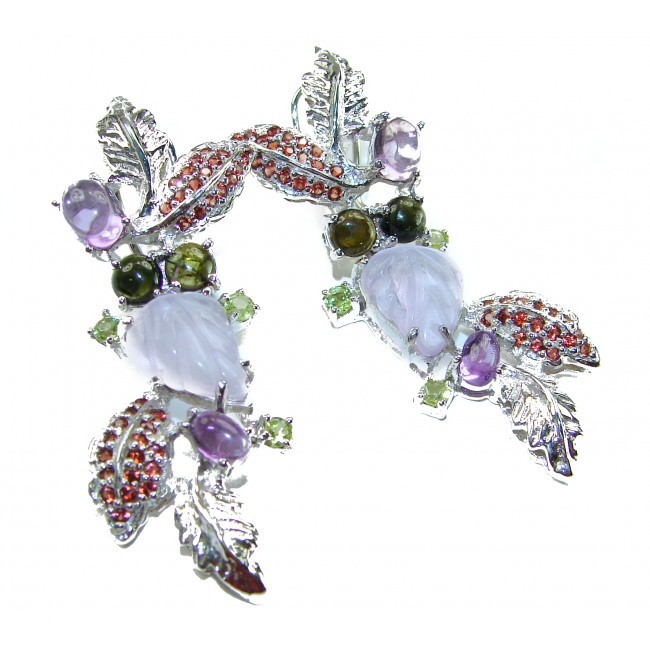 Lavender Beauty authentic 10.2 carat Tanzanite .925 Sterling Silver handcrafted earrings