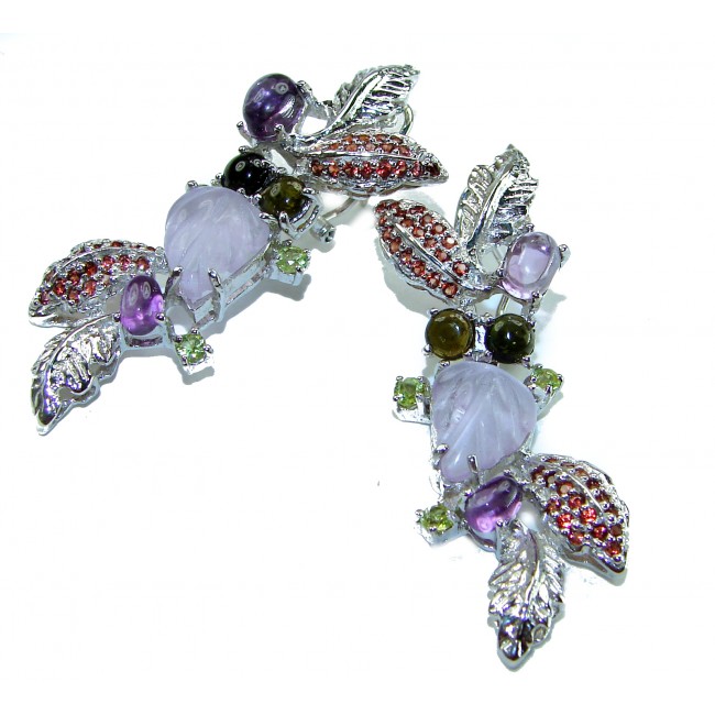 Lavender Beauty authentic 10.2 carat Tanzanite .925 Sterling Silver handcrafted earrings