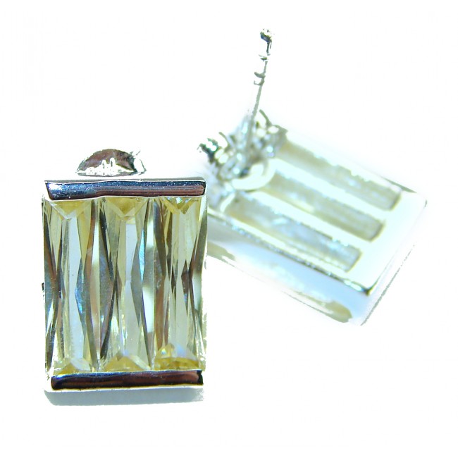 Cubic Zirconia .925 Sterling Silver handmade earrings