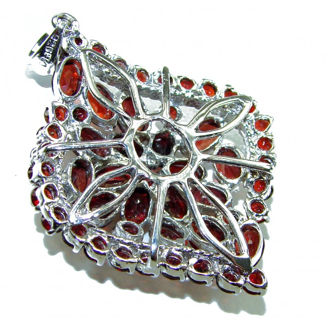 Marvelous Natural 33.8 carat Mozambique Garnet .925 Sterling Silver Handcrafted pendant