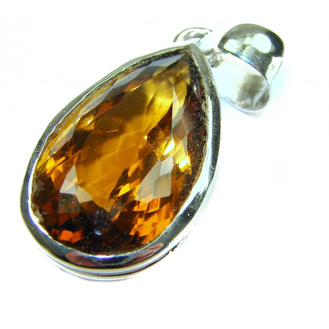 Penelope - 21.5 carat Smoky Topaz .925 Sterling Silver handmade Pendant - photo 2