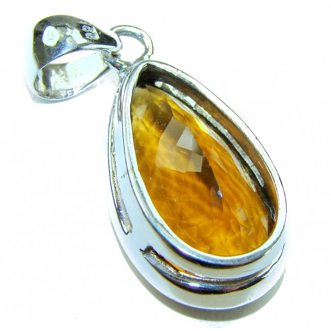 Penelope - 21.5 carat Smoky Topaz .925 Sterling Silver handmade Pendant - photo 1