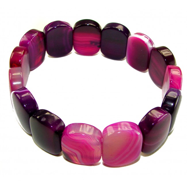 45.5 grams AAAAA BEST QUALITY Botswana Agate handcrafted streach Bracelet