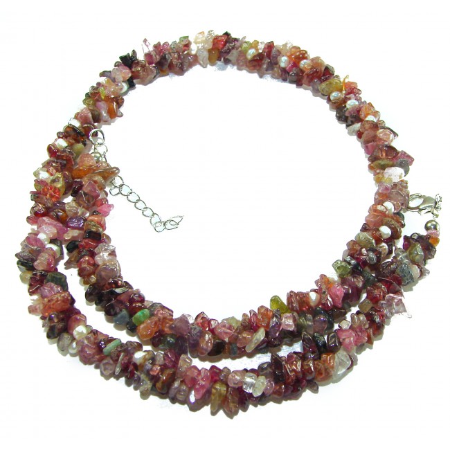 Infinity authentic 109.5 carat Brazilian Tourmaline .925 Sterling Silver handcrafted necklace