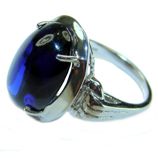 Authentic 19.5 carat Kyanite .925 Sterling Silver handcrafted Ring size 7