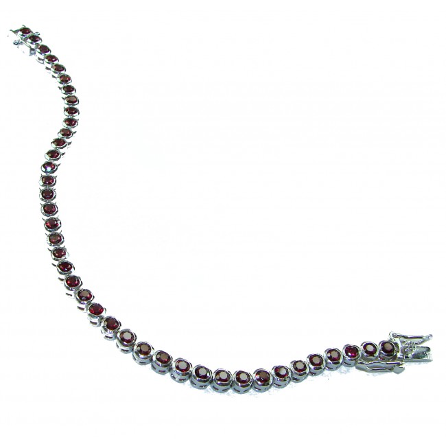 Penelope authentic 12.5 CARAT GARNET .925 Sterling Silver handcrafted bracelet