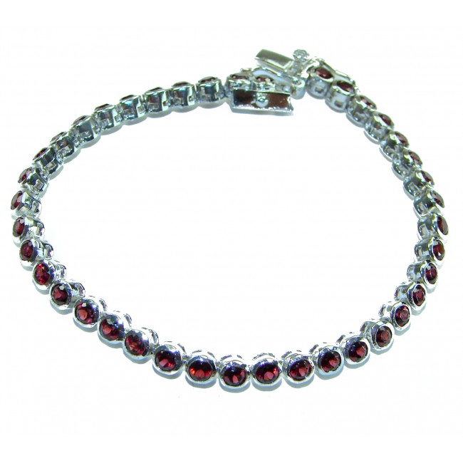 Penelope authentic 12.5 CARAT GARNET .925 Sterling Silver handcrafted bracelet