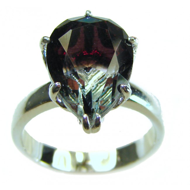 From dawn to dusk authentic 11.2 carat Brazilian Smoky Topaz .925 Sterling Silver Perfectly handcrafted Ring s. 6 - photo 2