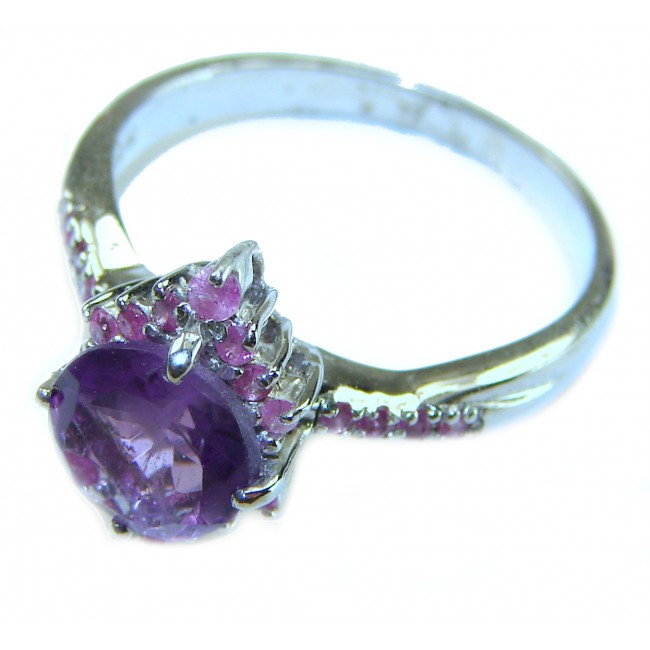 Purple Royalty 4.5 carat Amethyst .925 Sterling Silver Handcrafted Ring size 9