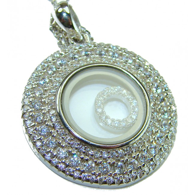 Floating Memories 12.5 carat White Sapphire .925 Sterling Silver Handcrafted Necklace