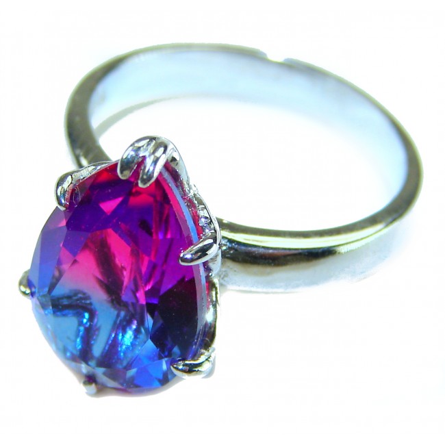 8.8 carat Alexandrite .925 Sterling Silver Perfectly handcrafted Ring s. 7 1/4