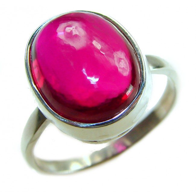 Bella Rosa Genuine 10.5 CARAT Ruby .925 Sterling Silver Statement Ring size 10
