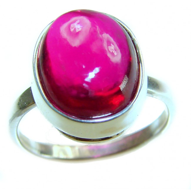 Bella Rosa Genuine 10.5 CARAT Ruby .925 Sterling Silver Statement Ring size 10