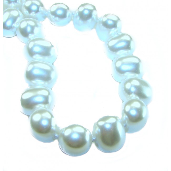 Baroque style 16 inches long Freshwater Pearl 10K Gold over .925 Sterling Silver handmade Necklace - photo 2