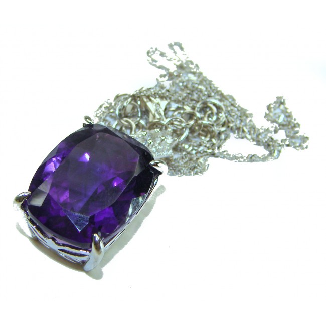 A Heritage in Bloom - Italy made 25.5 carat genuine Amethyst handmade necklace