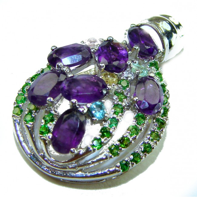 Mademoiselle - 14.2 carat Amethyst .925 Sterling Silver handcrafted Pendant