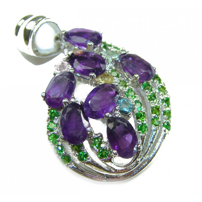 Mademoiselle - 14.2 carat Amethyst .925 Sterling Silver handcrafted Pendant