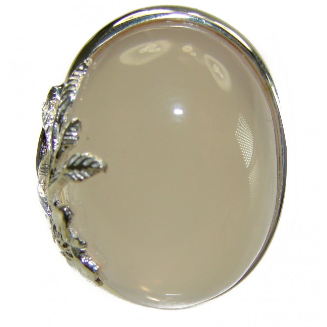 Vintage Design - Brazilian Rose Quartz 28.5 carat 18K Gold over .925 Sterling Silver handcrafted Ring size 8