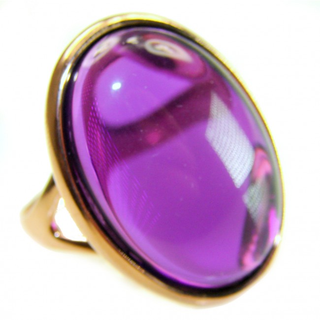 Top quality 25.2 carat Amethyst .925 Sterling Silver Handcrafted Large Ring size 8 1/4