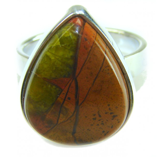 Morrisonite .925 Sterling Silver handmade ring size 9 adjustable