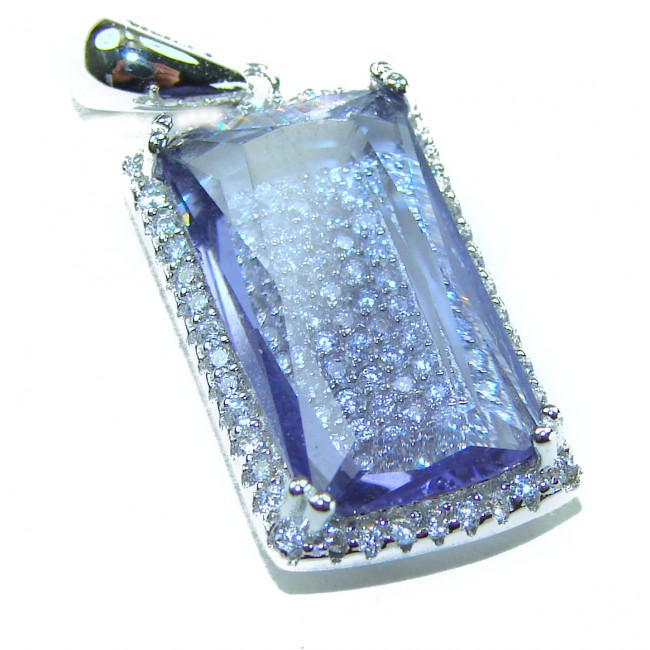 Sublime genuine 10.5 carat Tanzanite .925 Sterling Silver handmade Pendant