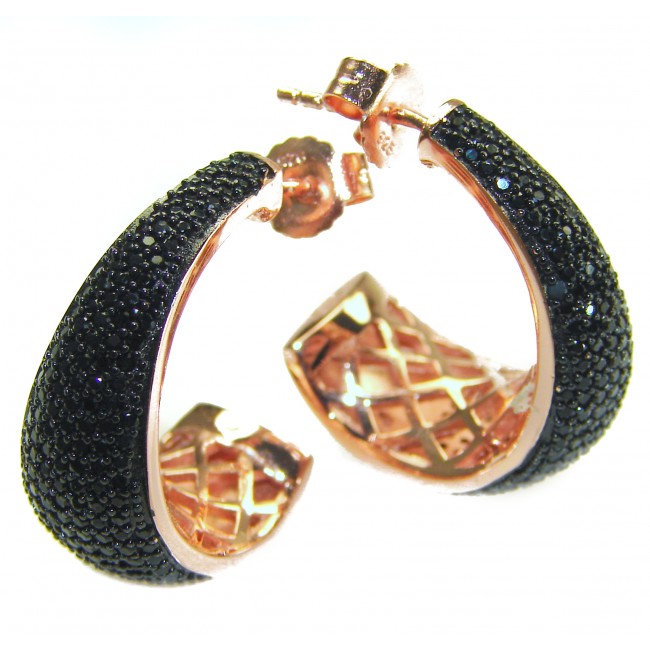 My Passion Authentic Spinel 22K Rose Gold over .925 Sterling Silver handcrafted earrings