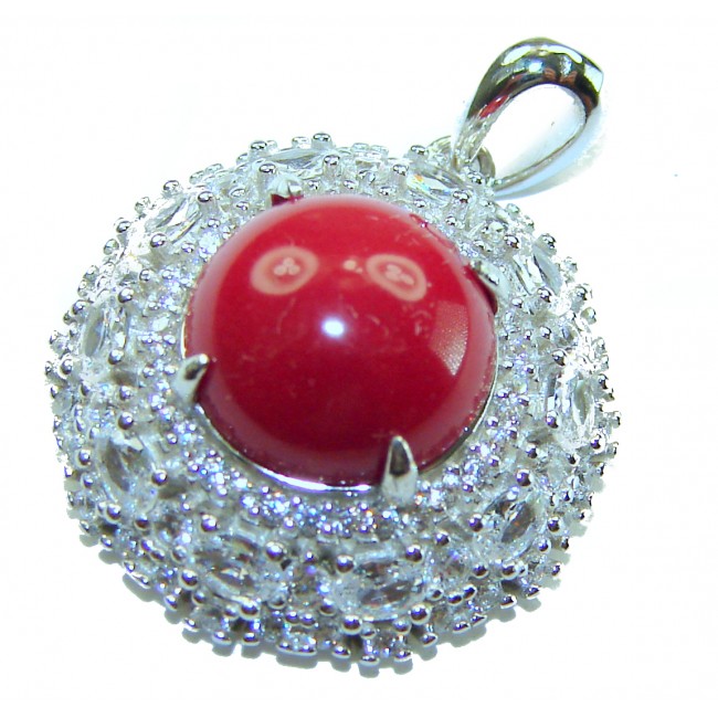 Elizabeth Natural Fossilized Coral .925 Sterling Silver handmade pendant