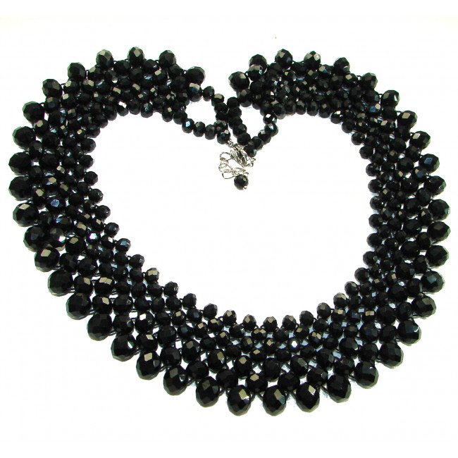 Rachel 250 carat Authentic Onyx .925 Sterling Silver handmade Necklace