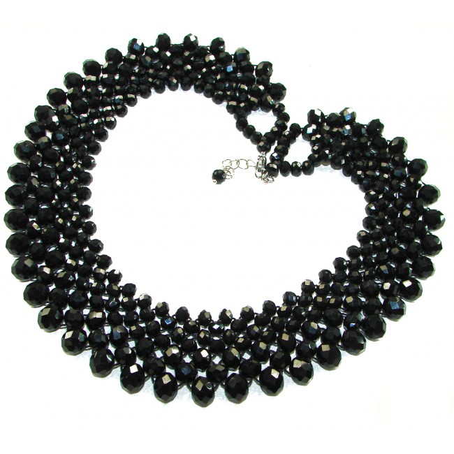 Rachel 250 carat Authentic Onyx .925 Sterling Silver handmade Necklace