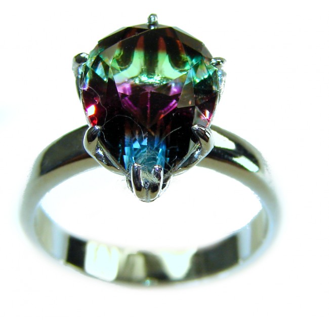 8.8 carat Brazilian Tourmaline .925 Sterling Silver Perfectly handcrafted Ring s. 8