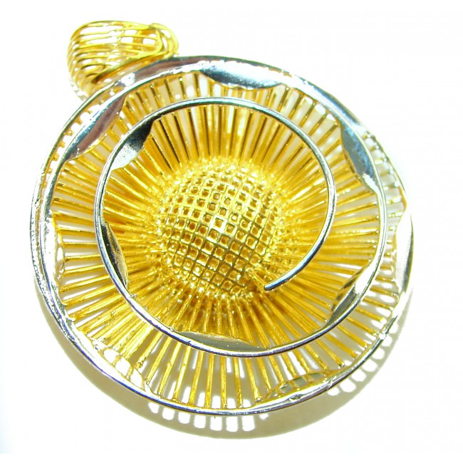 Golden Spinal 22K Gold over .925 Sterling Silver handcrafted Pendant