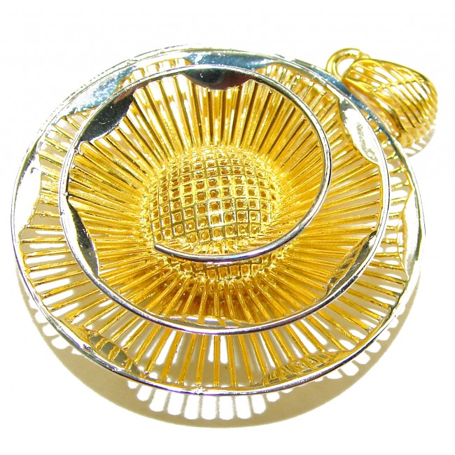 Golden Spinal 22K Gold over .925 Sterling Silver handcrafted Pendant