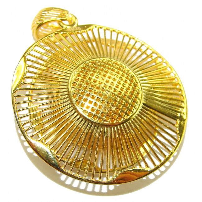 Golden Spinal 22K Gold over .925 Sterling Silver handcrafted Pendant