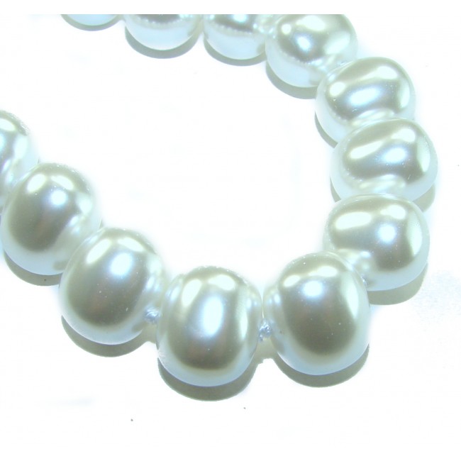 Baroque style 16 inches long Freshwater Pearl 10K Gold over .925 Sterling Silver handmade Necklace - photo 2