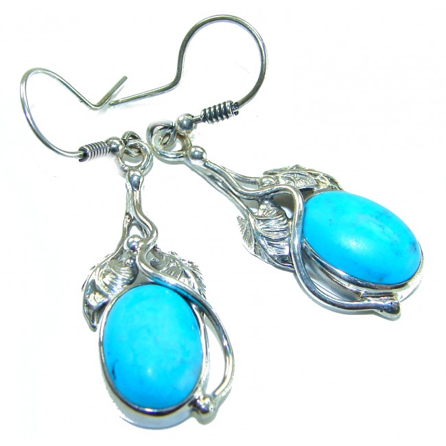 Great authentic Sleeping Beauty Turquoise .925 Sterling Silver handcrafted Earrings