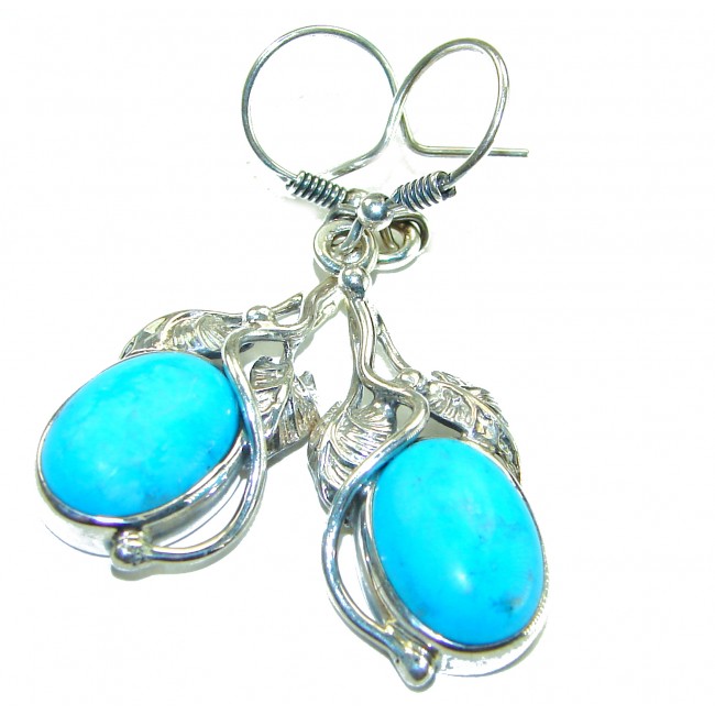 Great authentic Sleeping Beauty Turquoise .925 Sterling Silver handcrafted Earrings