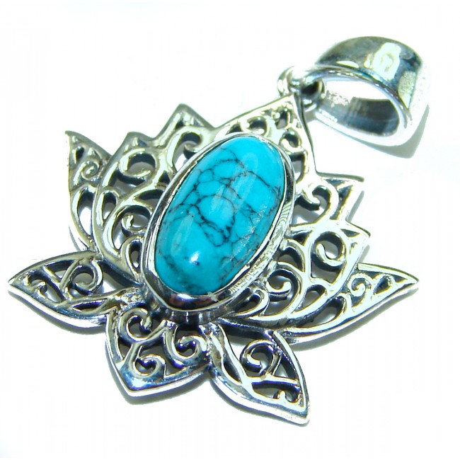 Arizona Beauty Natural Natural Turquoise .925 Sterling Silver handmade pendant