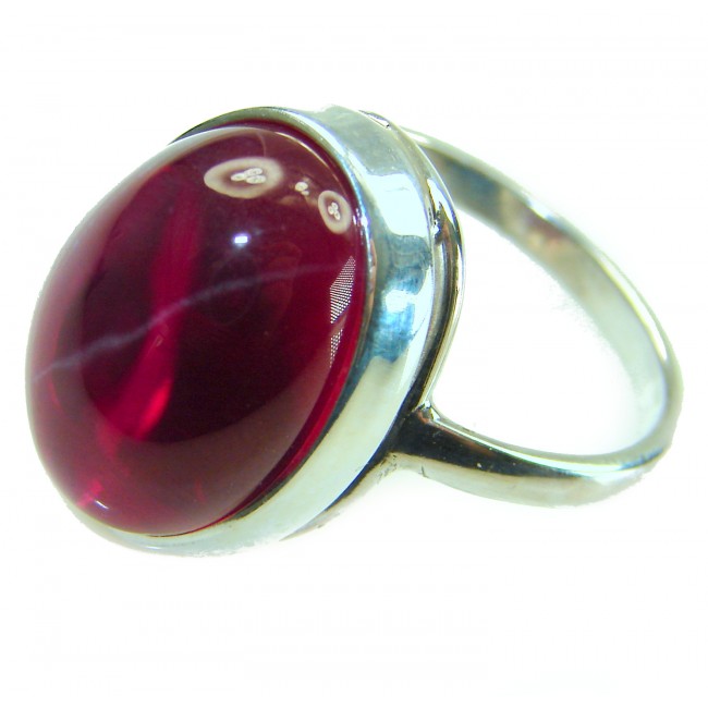 Bella Rosa Genuine 10.5 CARAT Star Ruby .925 Sterling Silver Large Statement Ring size 10 1/4
