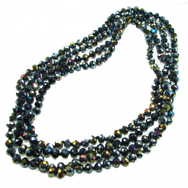 Bohemian Style Huge Genuine 80 inches Titanum Druzy handmade necklace