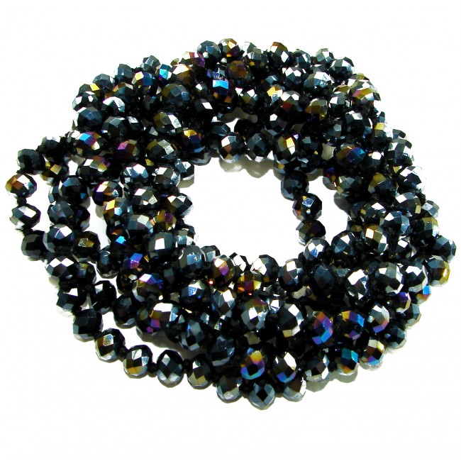 Bohemian Style Huge Genuine 80 inches Titanum Druzy handmade necklace