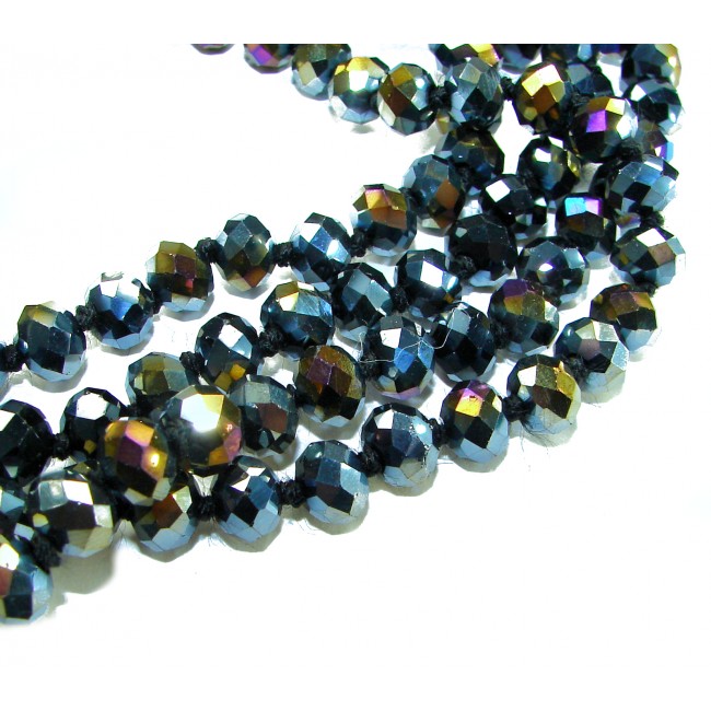 Bohemian Style Huge Genuine 80 inches Titanum Druzy handmade necklace