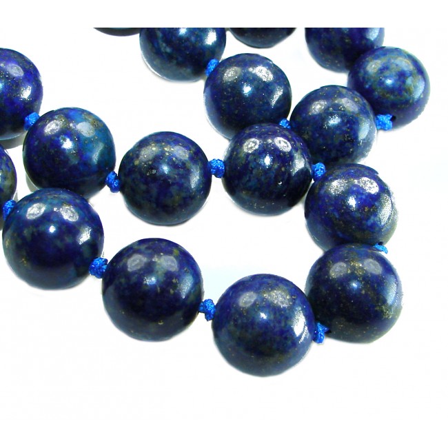 Boho Style 105.2 grams Lapis Lazuli .925 Sterling Silver handmade necklace