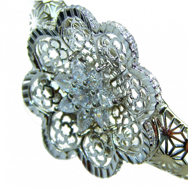 Casablanca - authentic 3.2 carat White topaz .925 Sterling Silver Bracelet - photo 1