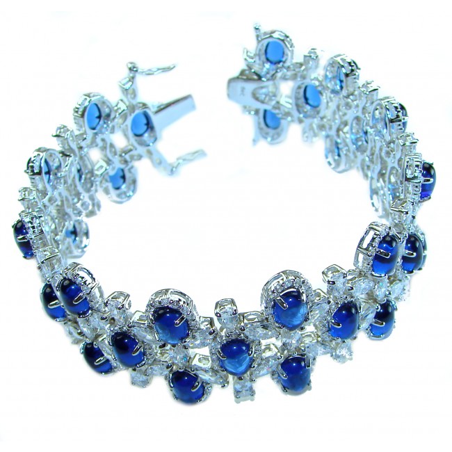 Real Gift of Nature 55.5 carat Authentic African Kyanite .928 Sterling Silver handcrafted Bracelet