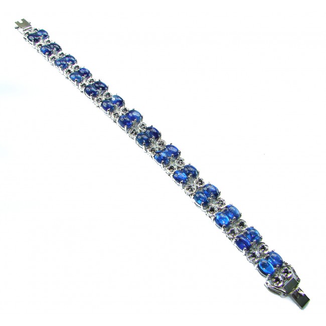 Real Gift of Nature 55.5 carat African Kyanite .928 Sterling Silver handcrafted Bracelet