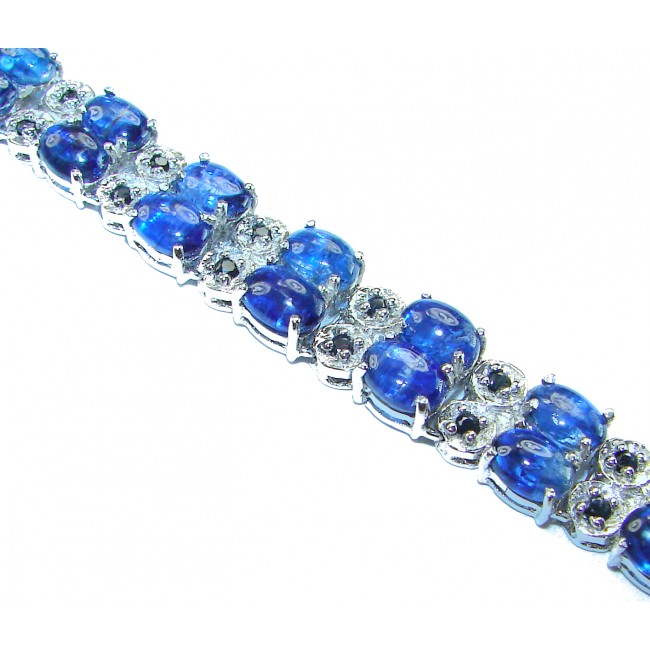 Real Gift of Nature 55.5 carat African Kyanite .928 Sterling Silver handcrafted Bracelet