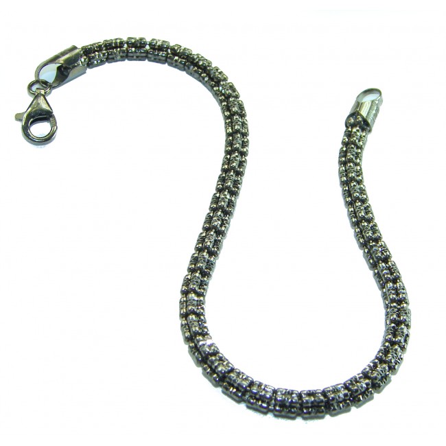 Diamont cut Black Rhodium over .925 Sterling Silver Bracelet