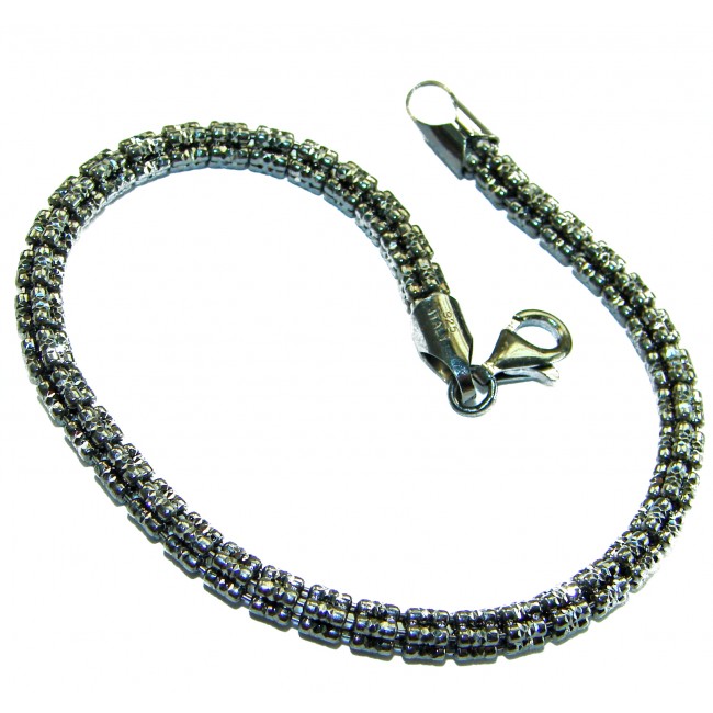 Diamont cut Black Rhodium over .925 Sterling Silver Bracelet