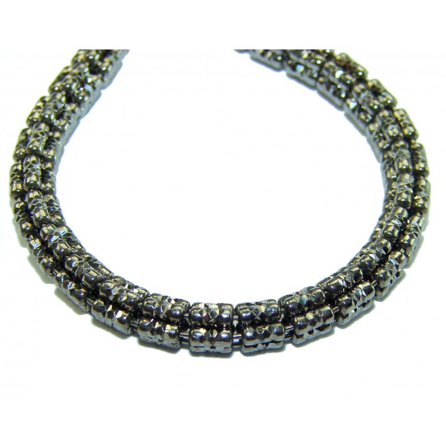 Diamont cut Black Rhodium over .925 Sterling Silver Bracelet