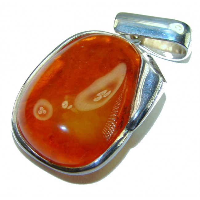 Prehistoric Authentic Baltic Amber .925 Sterling Silver beautifully handcrafted Pendant